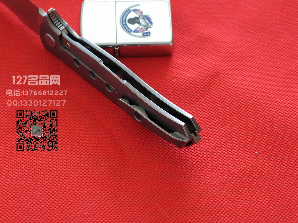 俄罗斯Shirogorov熊头[死亡医生]限量版全钛柄高瑞折刀