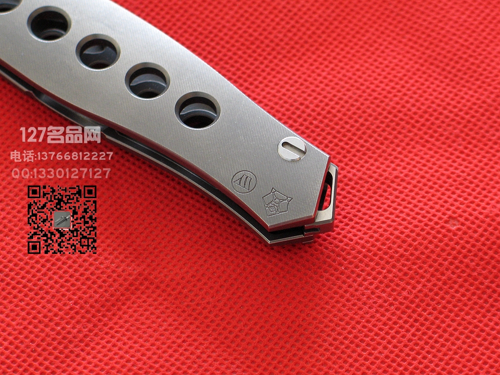 俄罗斯Shirogorov熊头[死亡医生]限量版全钛柄高瑞折刀