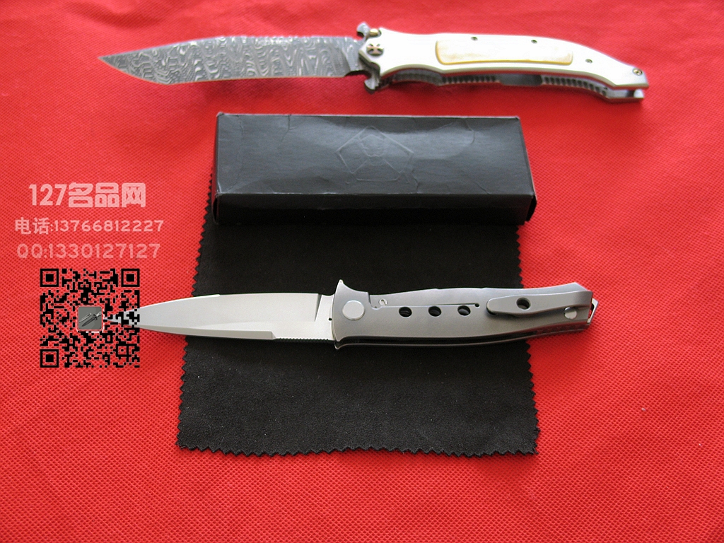 俄罗斯Shirogorov熊头[死亡医生]限量版全钛柄高瑞折刀