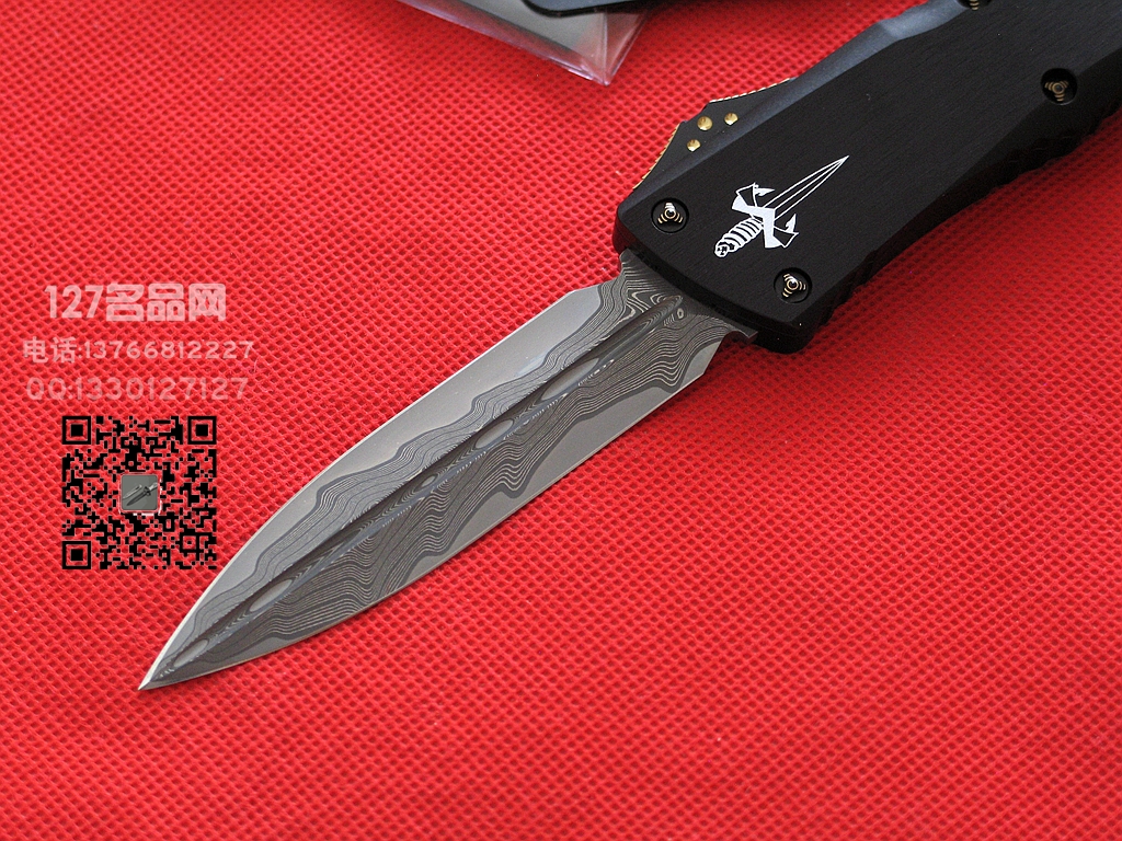 美国微技术Microtech 三美大马士革镜面剑标 战术大恐龙