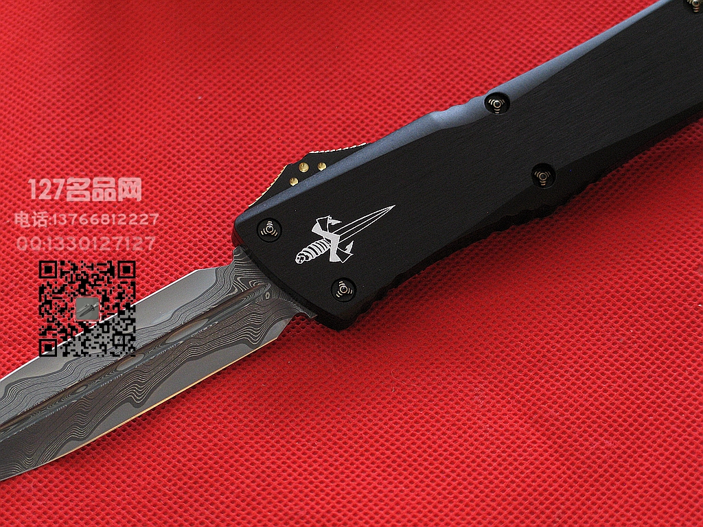 美国微技术Microtech 三美大马士革镜面剑标 战术大恐龙