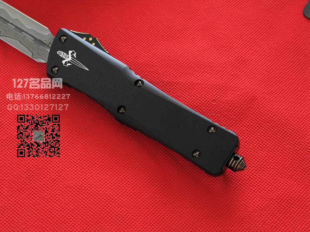 美国微技术Microtech 三美大马士革镜面剑标 战术大恐龙