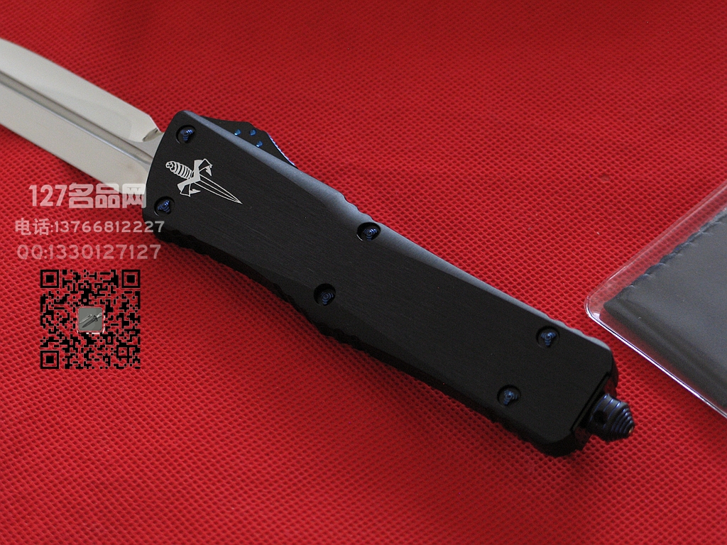 美国微技术Microtech 手工大镜面 一线通血槽 剑标战术恐龙