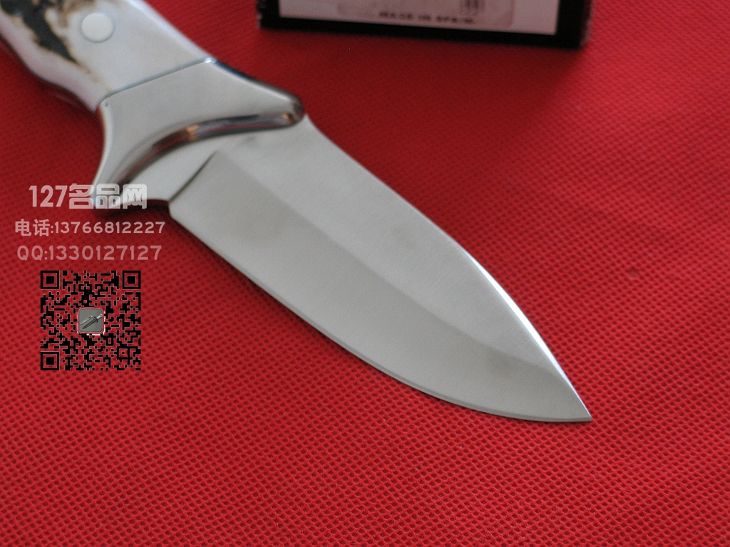 Muela西班牙鹿牌CC-06一体手工雄鹿角柄小直刀127名品