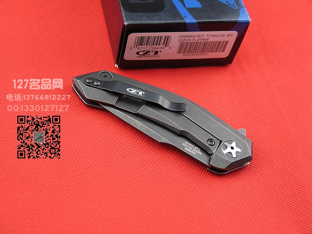 ZT零误差 Zero Tolerance 0095BW鲨鱼 钛柄S35VN钢快开刀