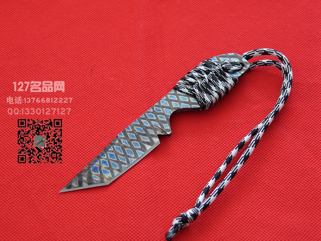 美国挺进者Strider WP全钛T头防磁性小战术刀 127名品
