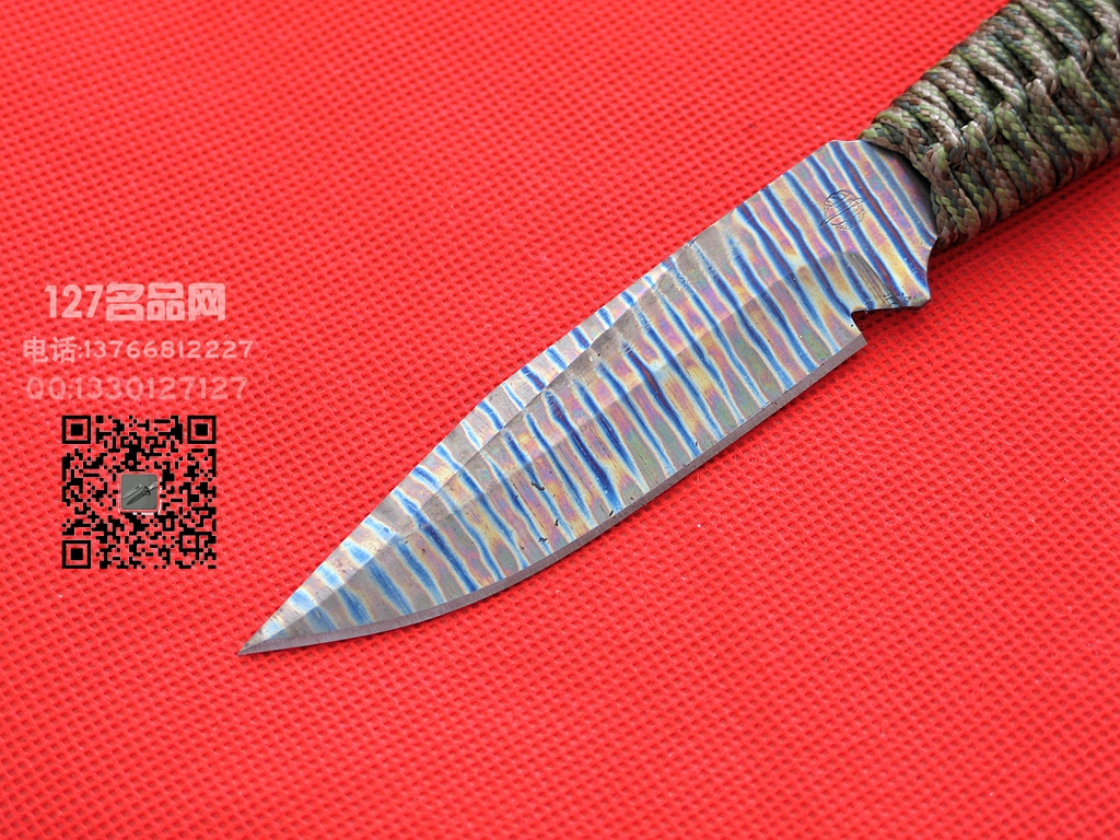美国挺进者Strider WP全钛矛头防磁小型战术刀 127名品