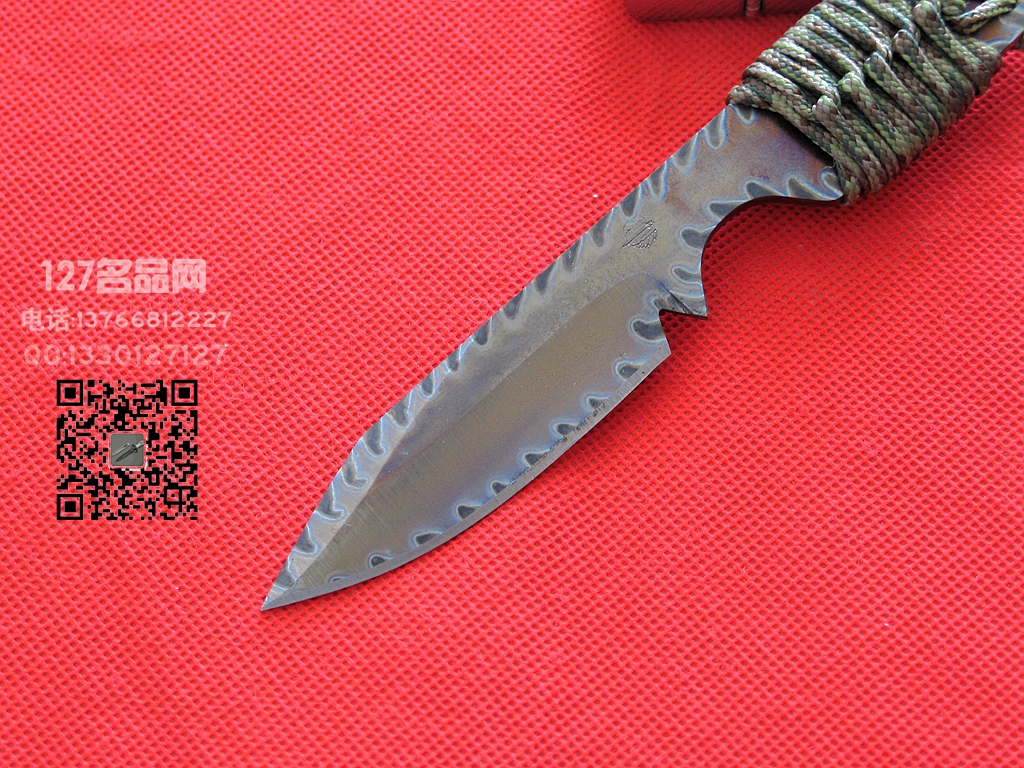 美国挺进者Strider WP全钛防磁缎烧刃小型战术刀 127名品