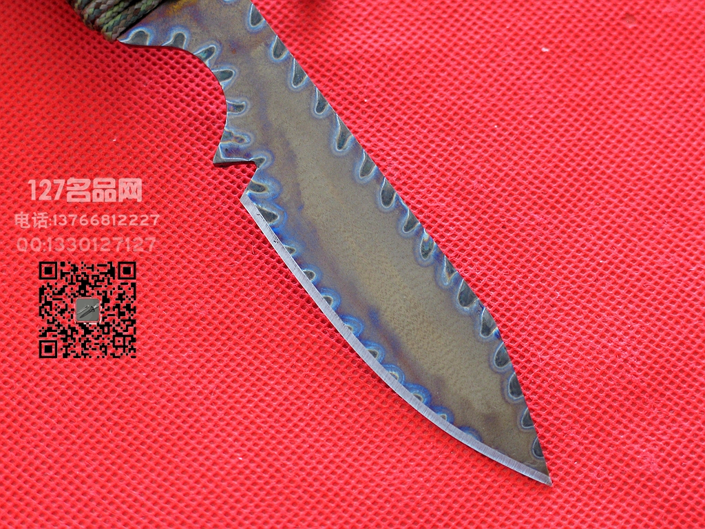 美国挺进者Strider WP全钛防磁缎烧刃小型战术刀 127名品