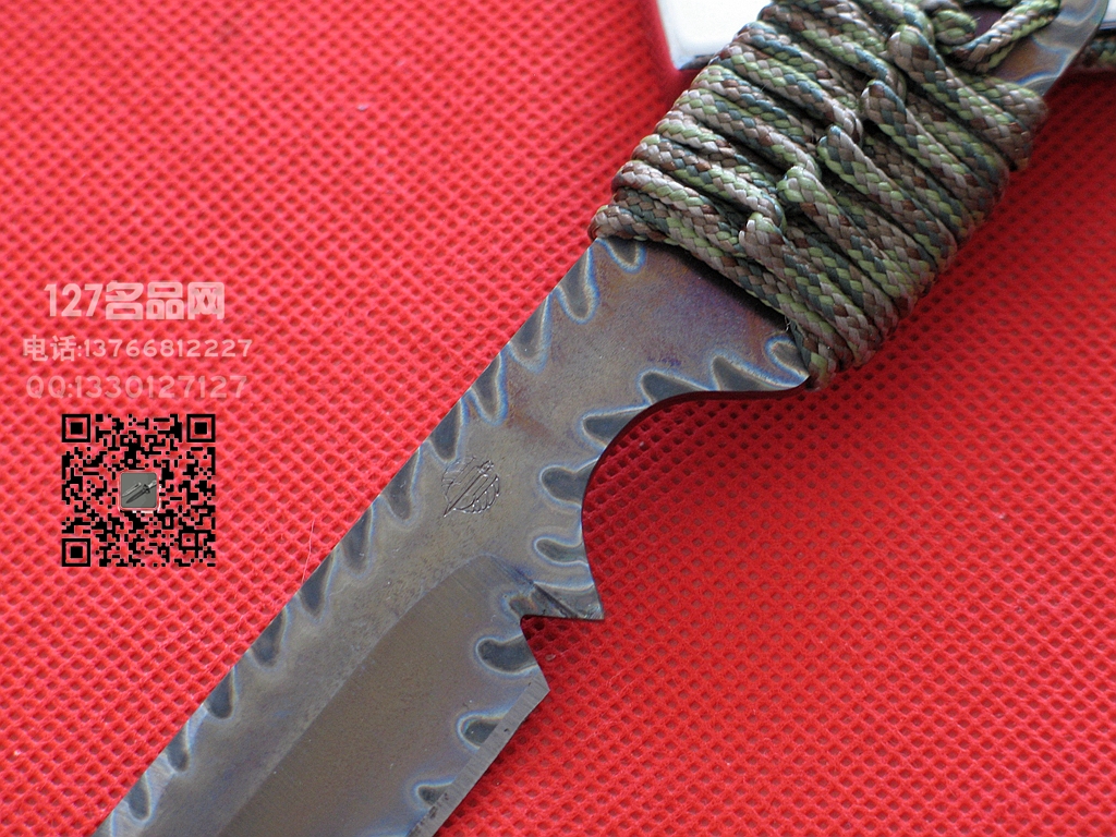 美国挺进者Strider WP全钛防磁缎烧刃小型战术刀 127名品