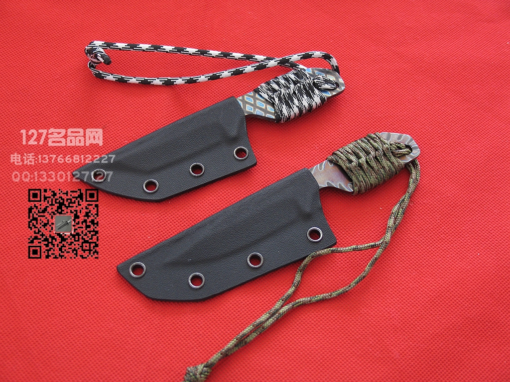 美国挺进者Strider WP全钛防磁缎烧刃小型战术刀 127名品
