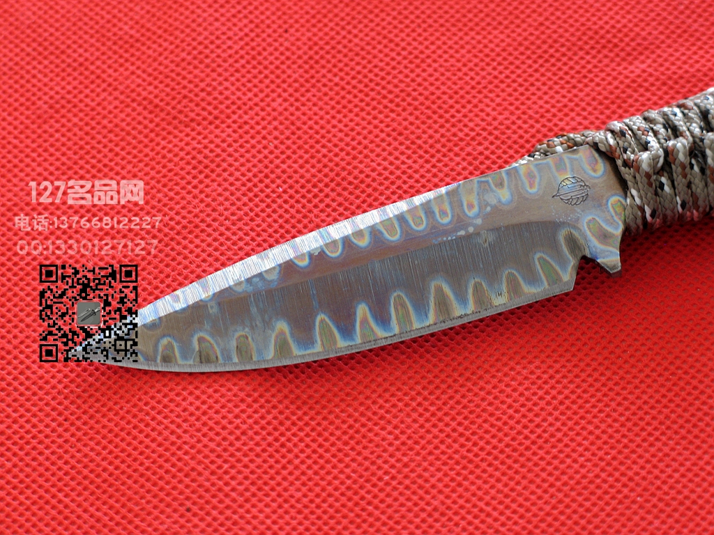 美国挺进者Strider WP全钛防磁缎烧面小型战术刀 127名品