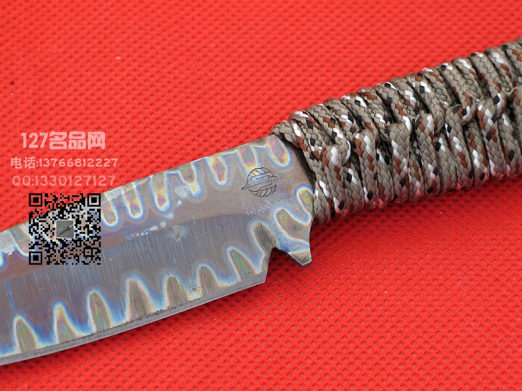 美国挺进者Strider WP全钛防磁缎烧面小型战术刀 127名品