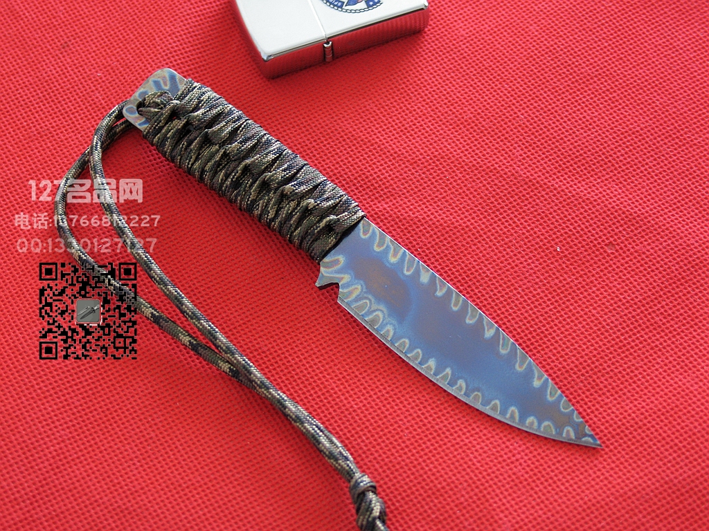 美国挺进者Strider WP全钛防磁缎烧刃小直战术刀 127名品