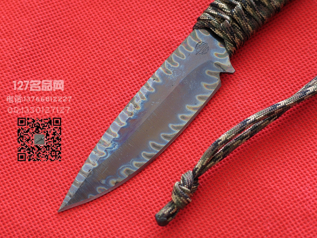 美国挺进者Strider WP全钛防磁缎烧刃小直战术刀 127名品