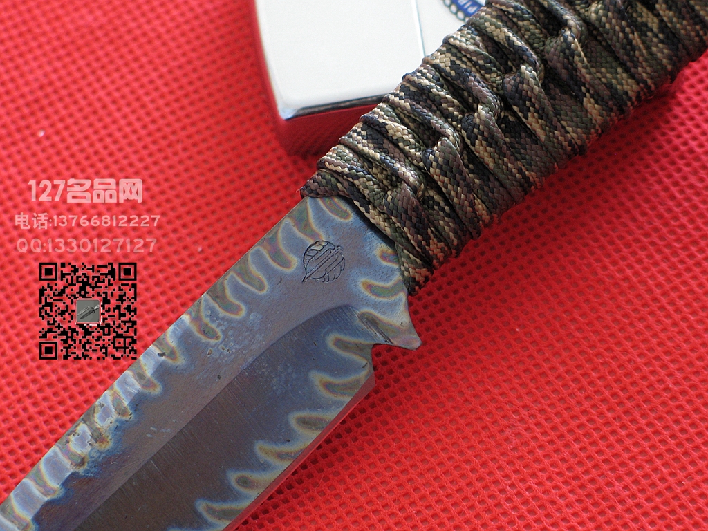 美国挺进者Strider WP全钛防磁缎烧刃小直战术刀 127名品