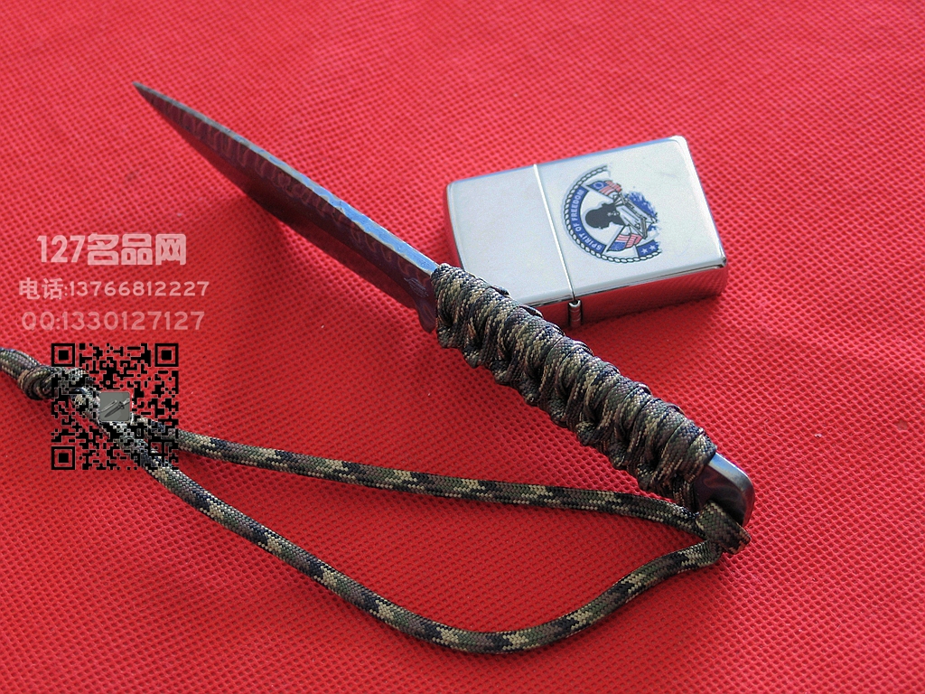 美国挺进者Strider WP全钛防磁缎烧刃小直战术刀 127名品