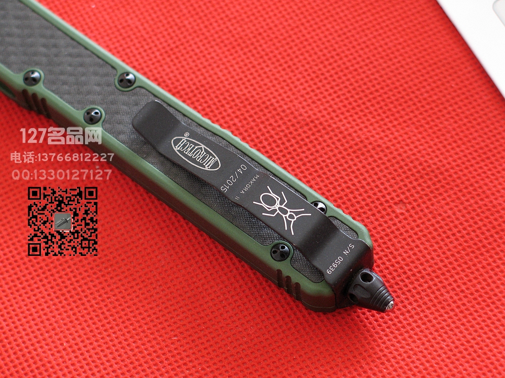 微技术MICROTECH 106-3圣蚂蚁II代双锋碳纤维镶嵌柄直跳