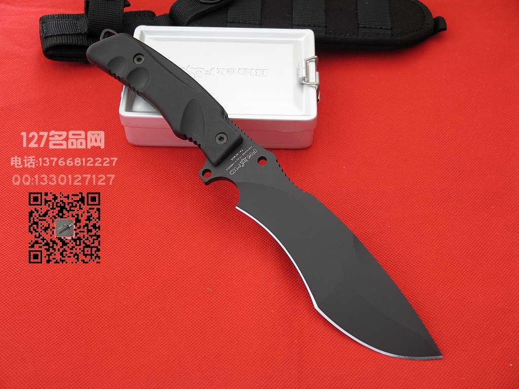 FOX Knives意大利狐狸 9CM06 蓝波 军用求生刀