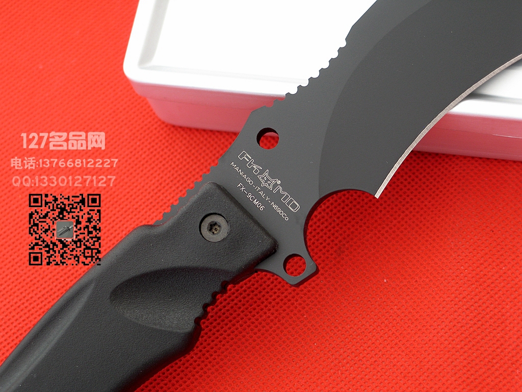 FOX Knives意大利狐狸 9CM06 蓝波 军用求生刀