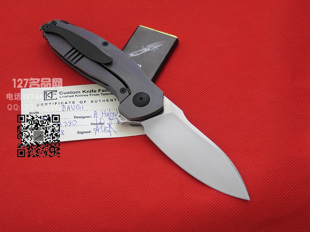 俄罗斯CKF Baugi M390钛合金一体线锁