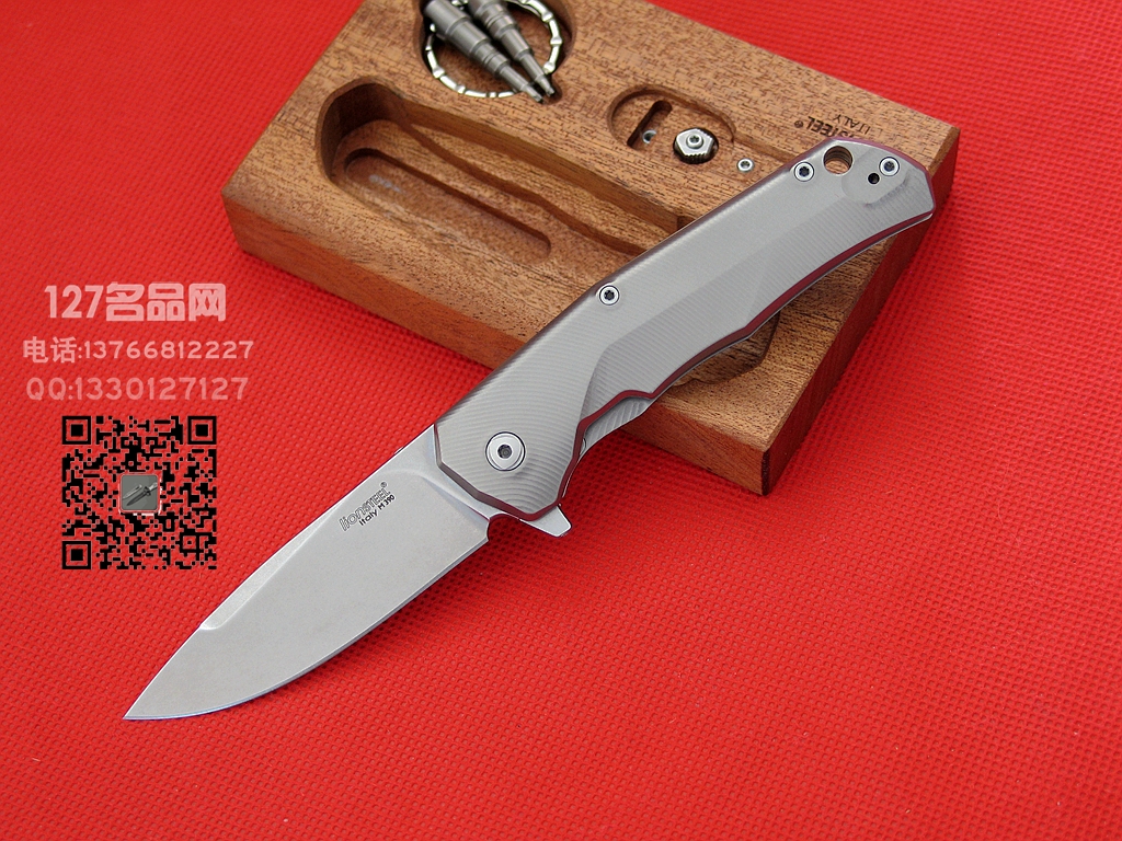 Lion steel意大利钢狮 TRE-BR M390超级钢钛柄