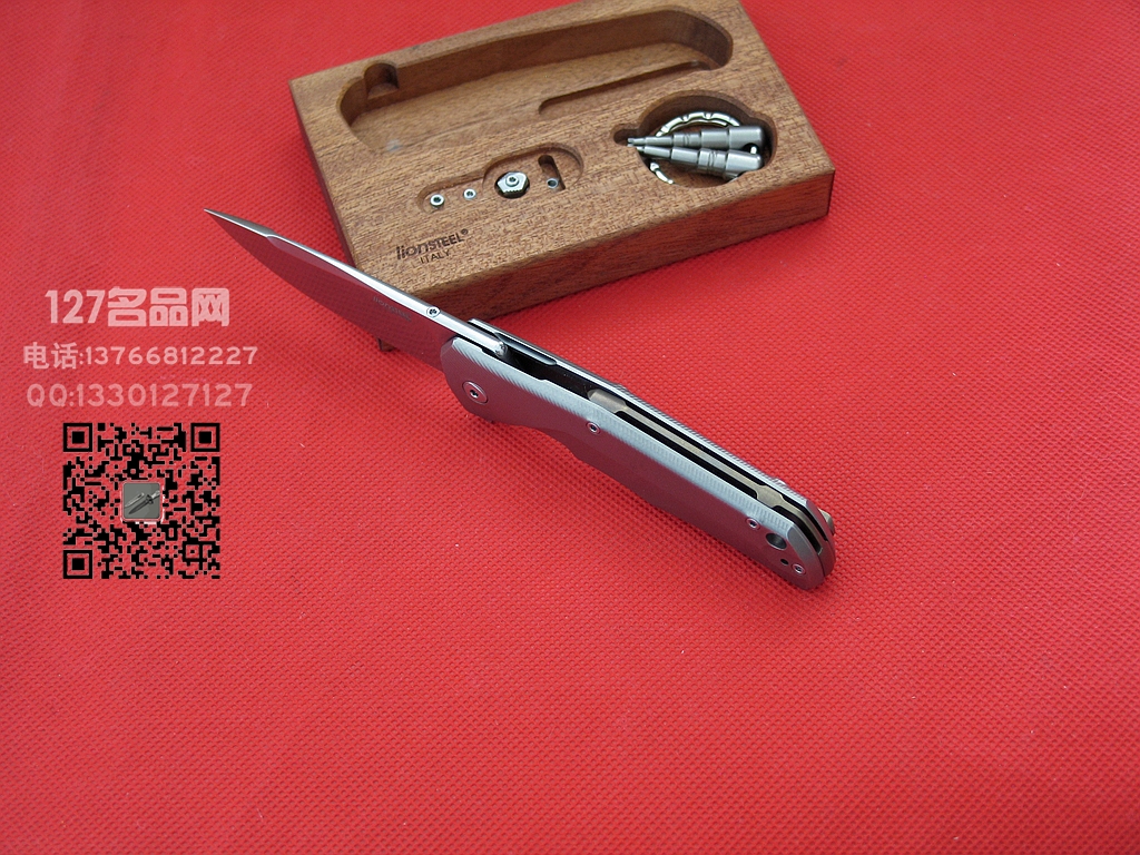 Lion steel意大利钢狮 TRE-BR M390超级钢钛柄