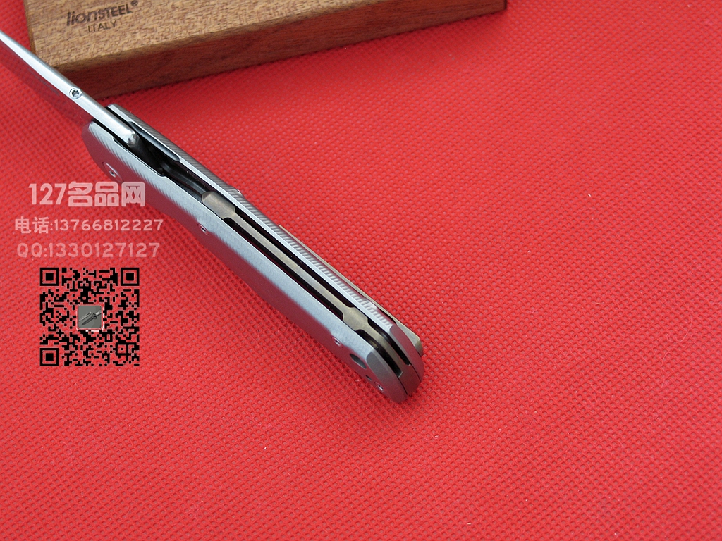 Lion steel意大利钢狮 TRE-BR M390超级钢钛柄