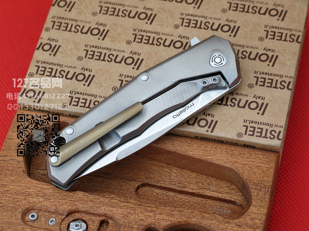 Lion steel意大利钢狮 TRE-BR M390超级钢钛柄