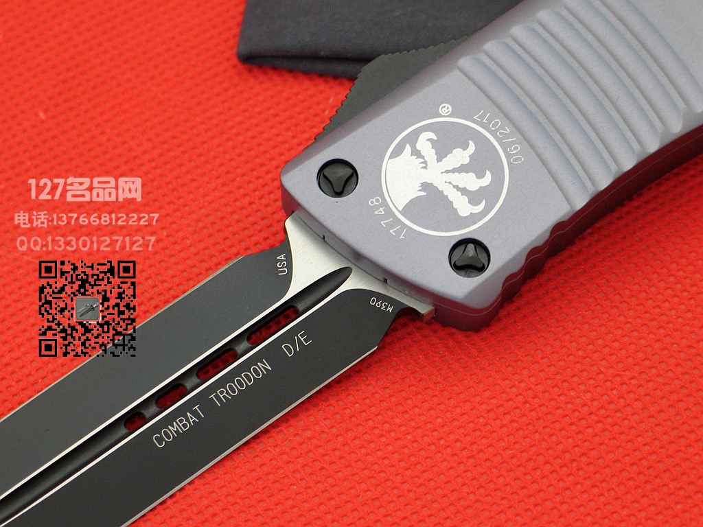 Microtech美国微技术142-1GY军版双色战术恐龙