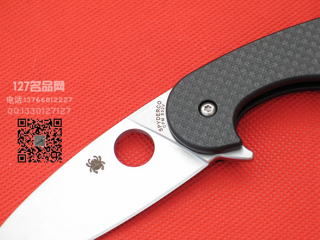 Spyderco美国蜘蛛c228CFP碳纤维S30V钢