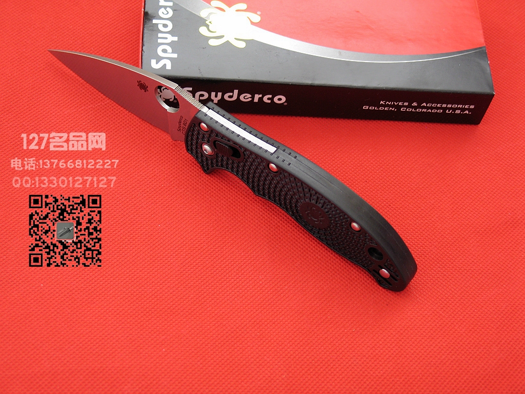 Spyderco美国蜘蛛C101PBK2平刃轻型折刀