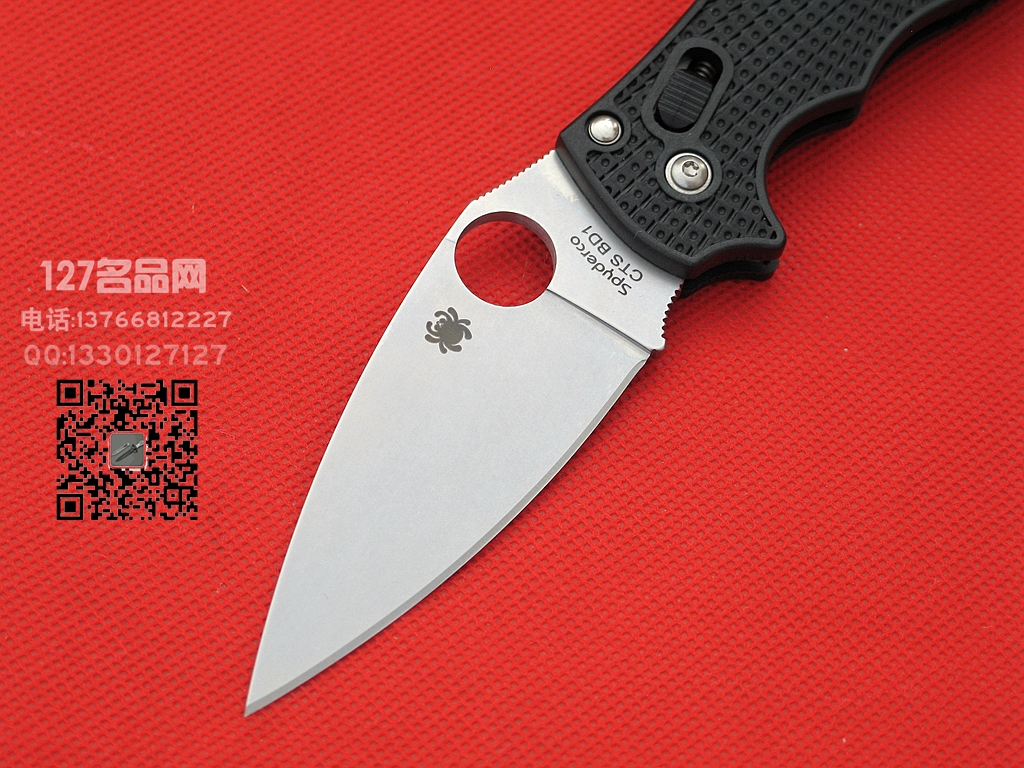 Spyderco美国蜘蛛C101PBK2平刃轻型折刀