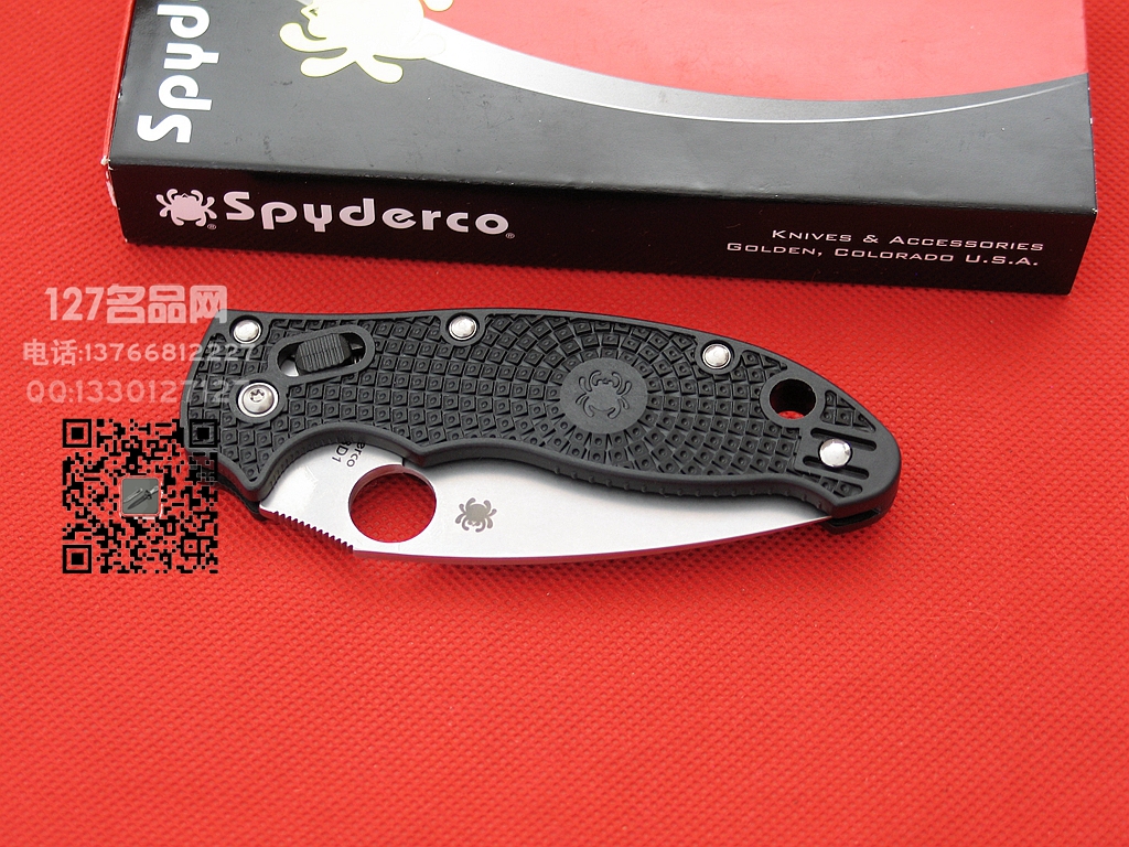 Spyderco美国蜘蛛C101PBK2平刃轻型折刀