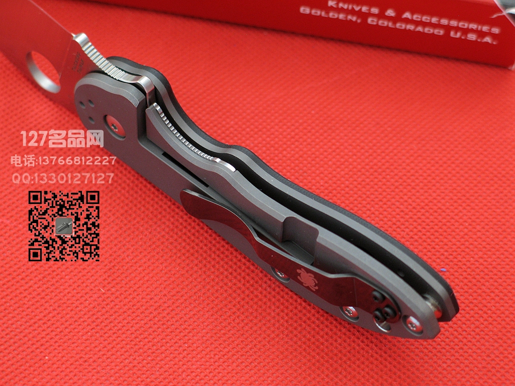 Spyderco蜘蛛 C172蓝色碳纤维 高性能折刀