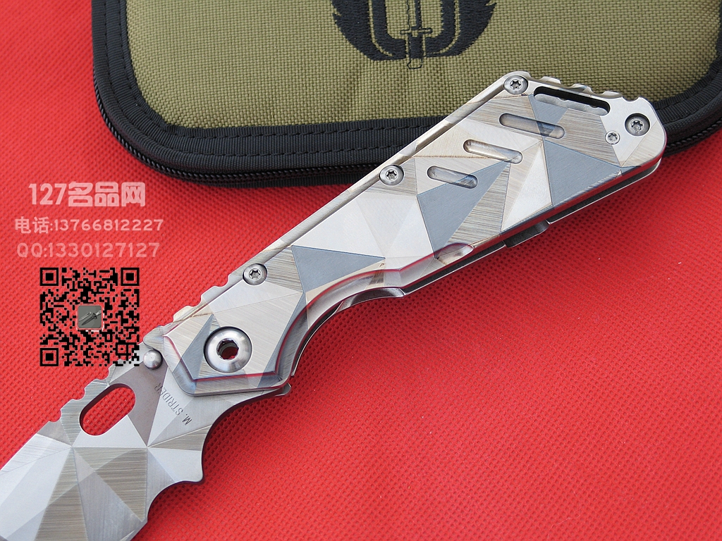 美国挺进者Strider MSx钛柄特别版战术折刀 127名品网