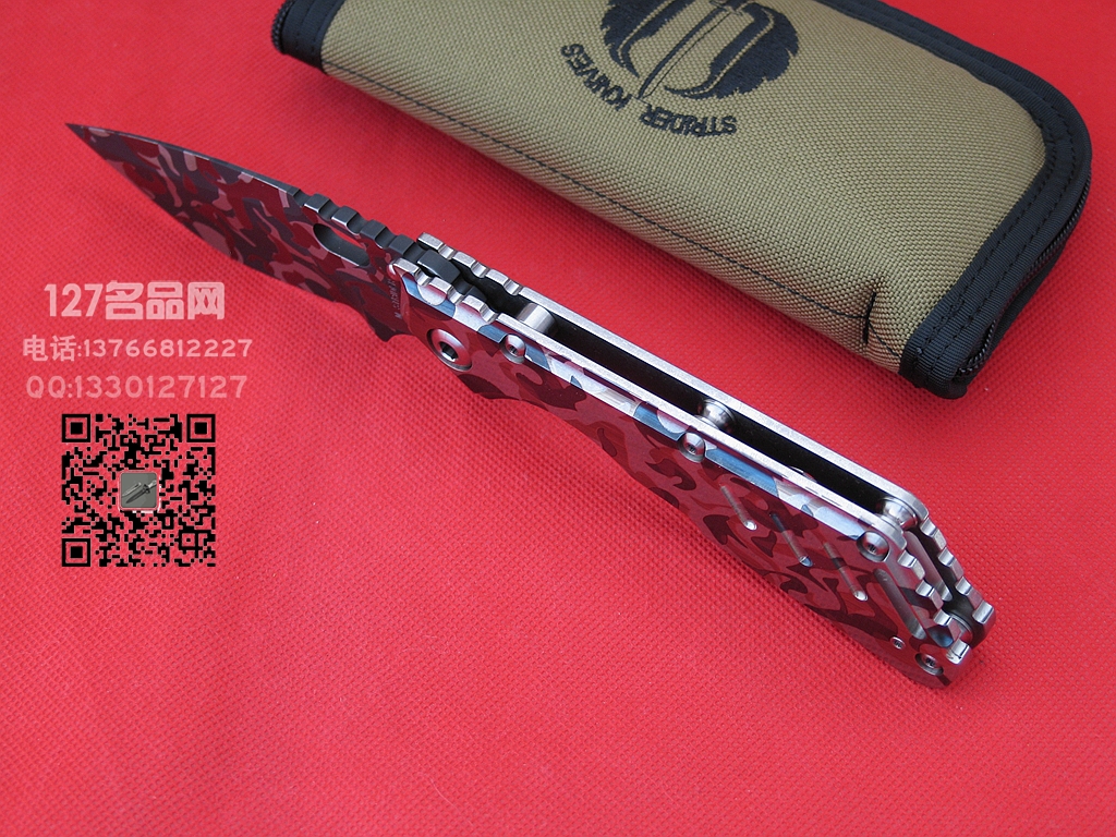 美国挺进者Strider MSx钛柄特别版经典战术折刀 