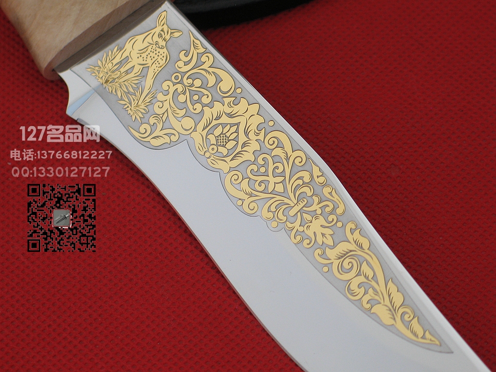 俄罗斯A&R 撩牙镜面 俄罗斯猎刀 名刀127名品网