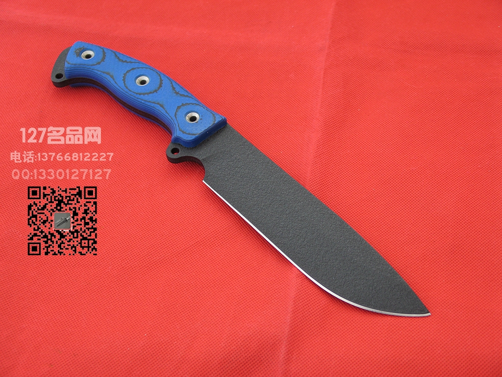 美国巴斯Busse SHE战斗刀 INFI篮色米卡塔柄 127名品网