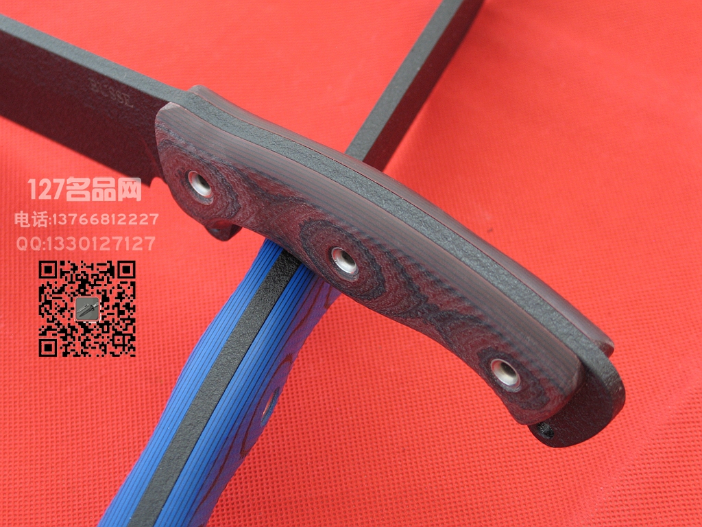 美国巴斯Busse SHE战斗刀 INFI红色米卡塔柄 127名品网