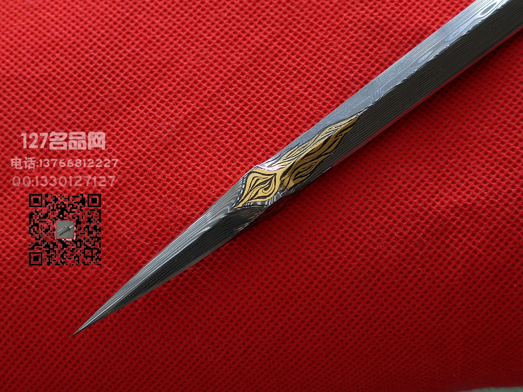 俄罗斯A&R 火焰 Стилет "Огонь"大马士革黄金剑