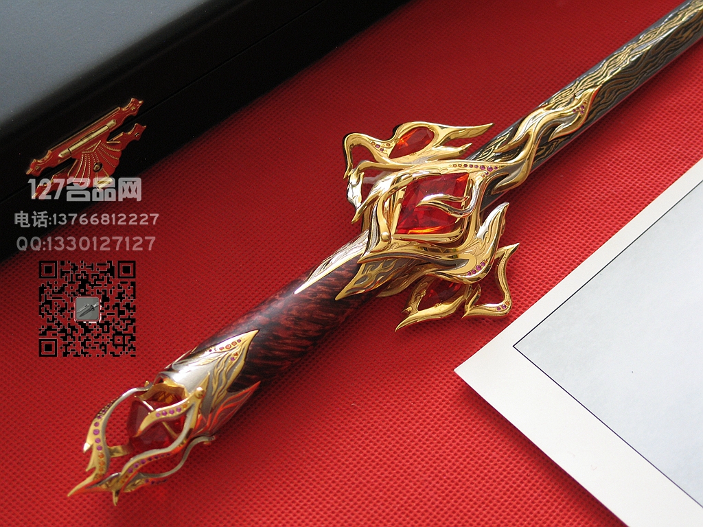 俄罗斯A&R 火焰 Стилет "Огонь"大马士革黄金剑