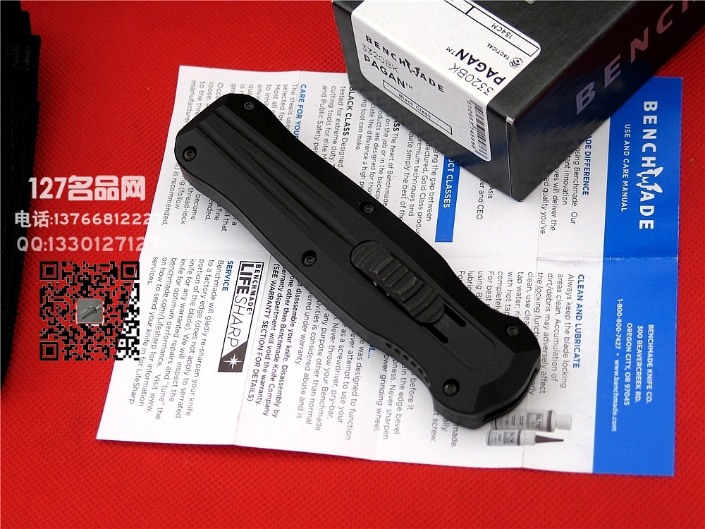 美国蝴蝶Benchmade3320BK君警专用直跳127名品网