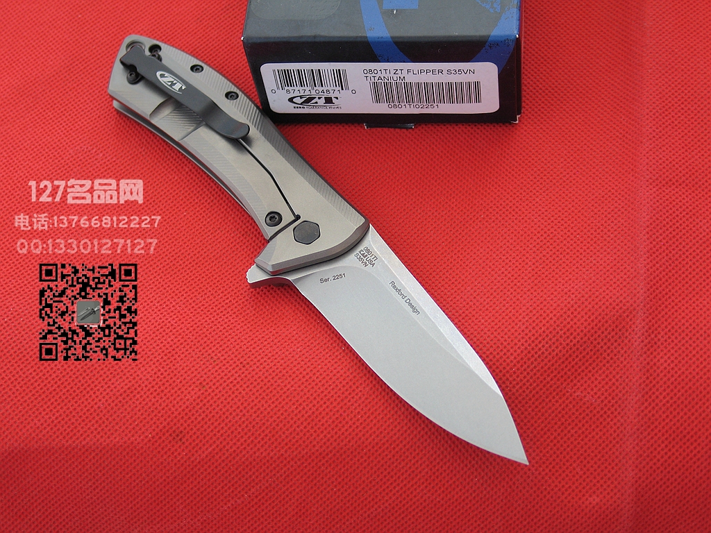 ZT零误差 0801TI 吹雪 升级版全钛柄战术折刀
