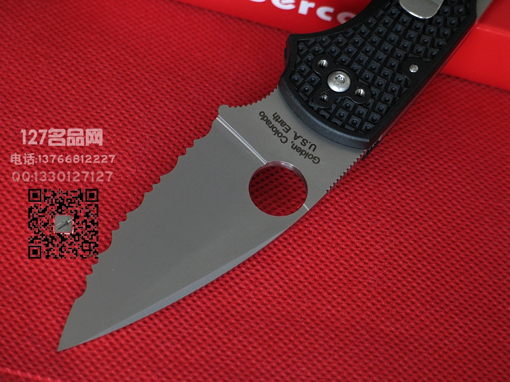 美国蜘蛛SPYDERCO C41SBK5全齿战术折刀 五代经典战术军刀