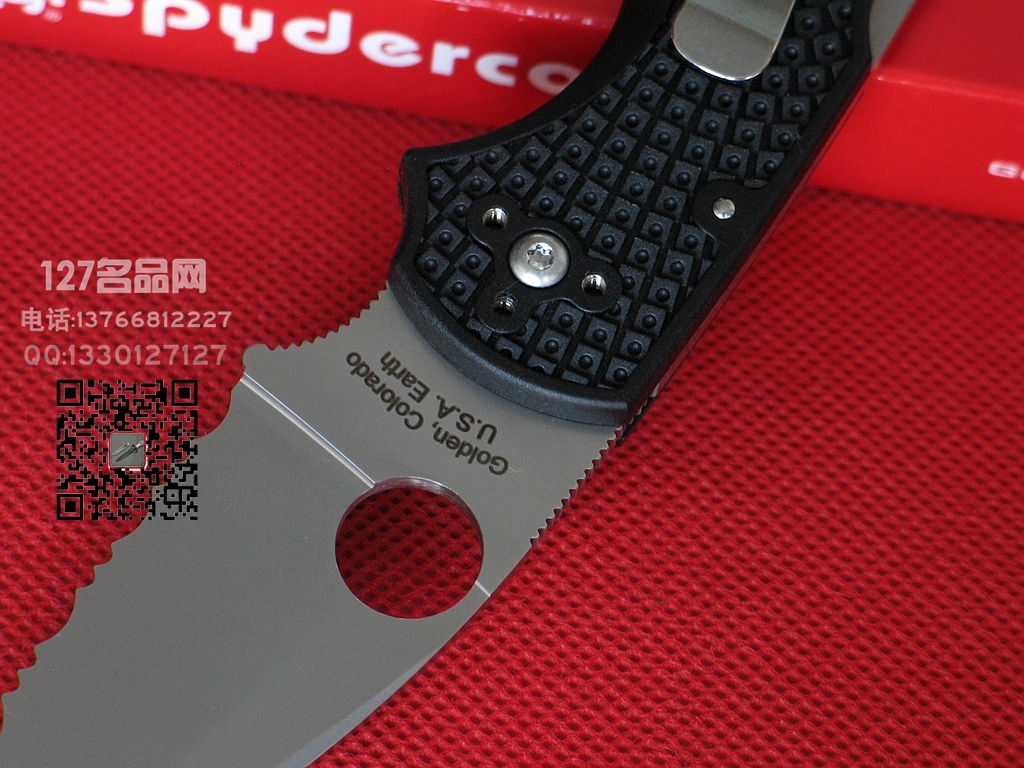 美国蜘蛛SPYDERCO C41SBK5全齿战术折刀 五代经典战术军刀