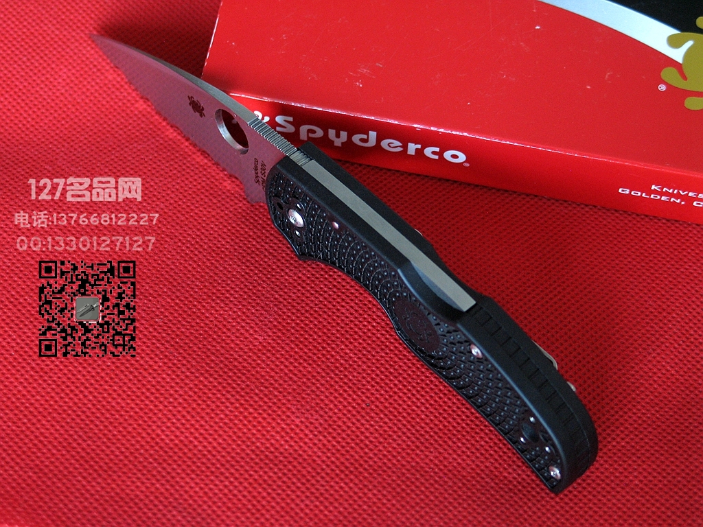 美国蜘蛛SPYDERCO C41SBK5全齿战术折刀 五代经典战术军刀