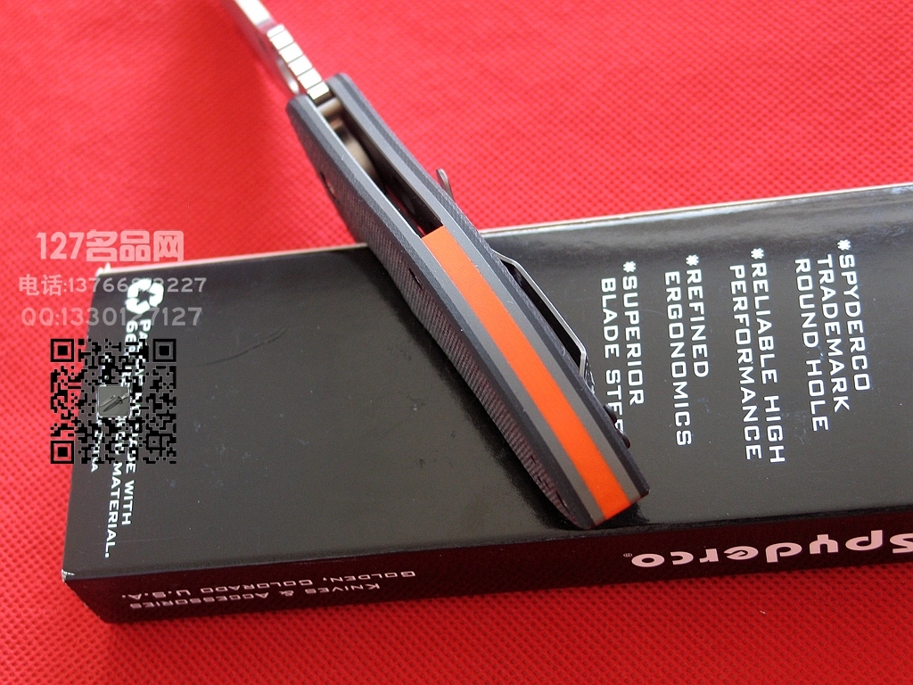 美国蜘蛛SPYDERCO C187CFP2界限II碳纤维战术折刀