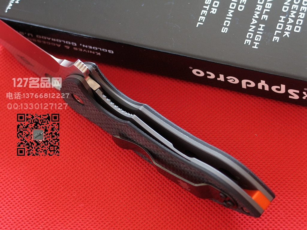 美国蜘蛛SPYDERCO C187CFP2界限II碳纤维战术折刀