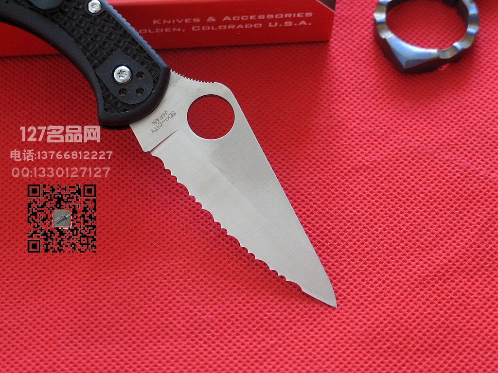 美国蜘蛛SPYDERCO C11SBK全齿战术折刀 127名品网